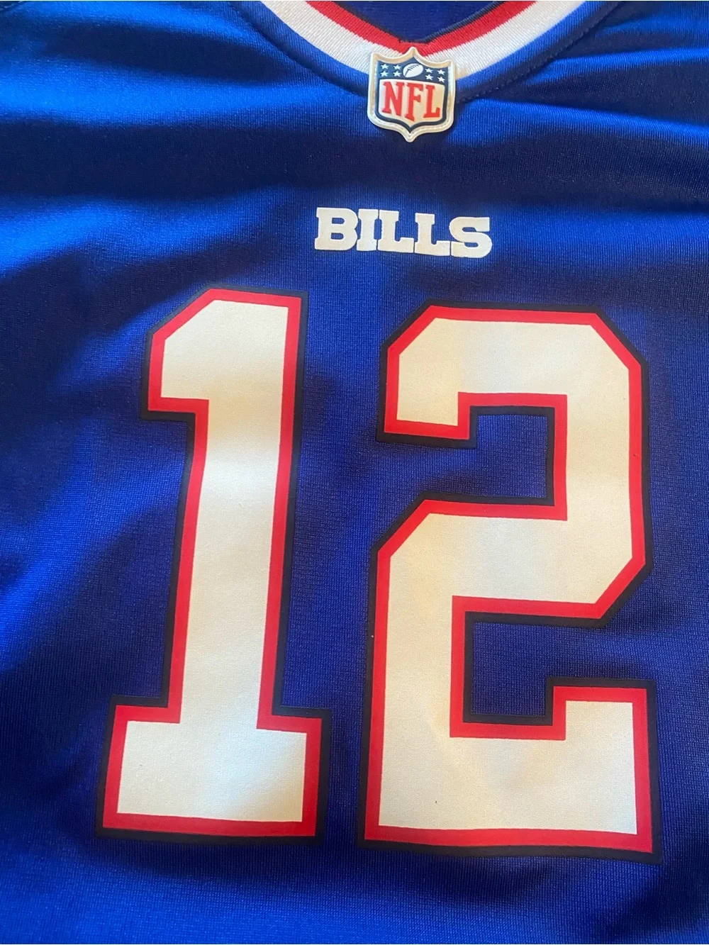 Nike Jim Kelly #12 Buffalo Bills NFL Football Jersey On Field youth Medium EUC